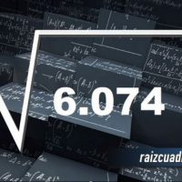 ¿Cuál es el resultado de la raíz de 6074?