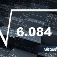 Resultado de la raíz de 6084
