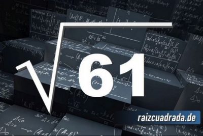 Resultado de la raíz de 61