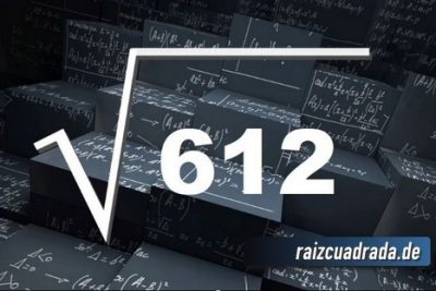 Resultado de la raíz cuadrada de 612