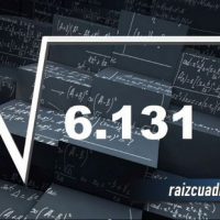 ¿Qué resultado obtenemos al resolver la raíz cuadrada de 6131?