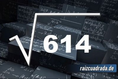 Resultado de la raíz de 614