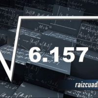 Resultado de la raíz cuadrada de 6157