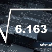 Resultado de la raíz de 6163