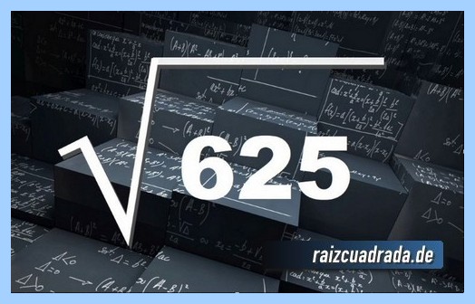 Como se representa frecuentemente la raíz del número 625