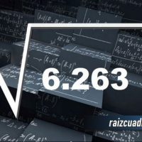 ¿Cuál es la raíz de 6263?