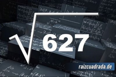 ¿Qué se obtiene al resolver la raíz cuadrada de 627?