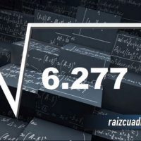 ¿Qué resultado obtenemos al resolver la raíz de 6277?