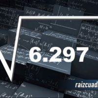 Resultado de la raíz de 6297
