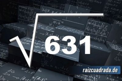 Resultado de la raíz de 631
