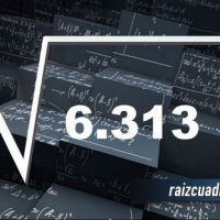 Resultado de la raíz cuadrada de 6313