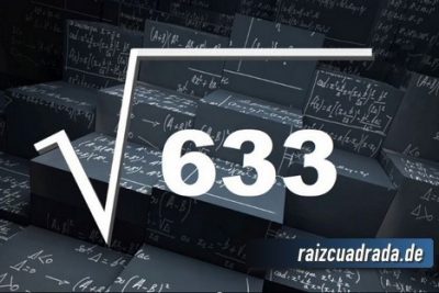 Resultado de la raíz de 633