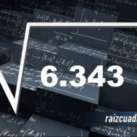 ¿Qué resultado obtenemos al resolver la raíz de 6343?