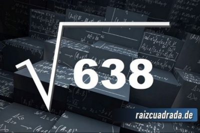 Resultado de la raíz de 638