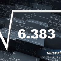 Resultado de la raíz de 6383