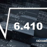 ¿Qué se obtiene al resolver la raíz de 6410?