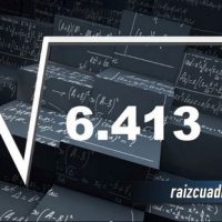 Resultado de la raíz de 6413
