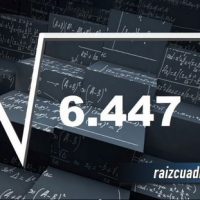 Resultado de la raíz de 6447