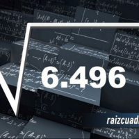 Resultado de la raíz de 6496