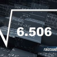 Resultado de la raíz de 6506