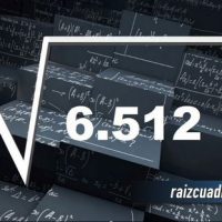 ¿Qué resultado obtenemos al resolver la raíz de 6512?