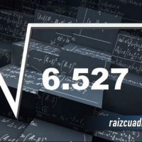 Resultado de la raíz de 6527