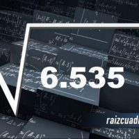 ¿Cuál es la raíz cuadrada de 6535?