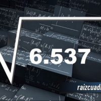 Resultado de la raíz de 6537