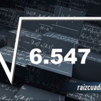 Resultado de la raíz de 6547