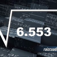 ¿Qué resultado obtenemos al resolver la raíz cuadrada de 6553?