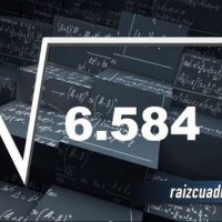 Resultado de la raíz de 6584