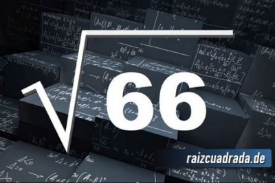 ¿Qué resultado obtenemos al resolver la raíz cuadrada de 66?