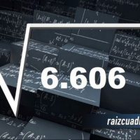 ¿Cuál es el resultado de la raíz de 6606?