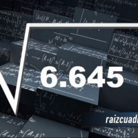 ¿Cuál es la raíz de 6645?