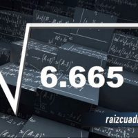 ¿Qué se obtiene al resolver la raíz cuadrada de 6665?