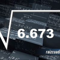 ¿Qué se obtiene al resolver la raíz cuadrada de 6673?