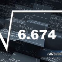 ¿Qué resultado obtenemos al resolver la raíz de 6674?