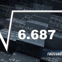 ¿Cuál es el resultado de la raíz de 6687?