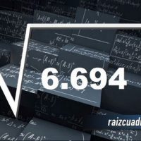 Resultado de la raíz cuadrada de 6694