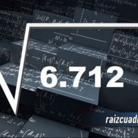 Resultado de la raíz de 6712