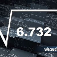 Resultado de la raíz de 6732