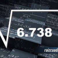 ¿Cuál es el resultado de la raíz de 6738?