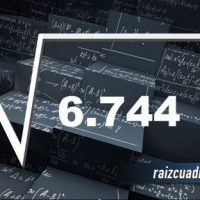 Resultado de la raíz de 6744