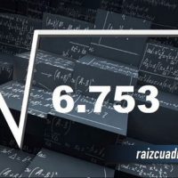 Resultado de la raíz de 6753