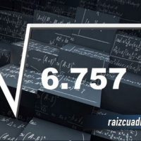 ¿Qué se obtiene al resolver la raíz cuadrada de 6757?
