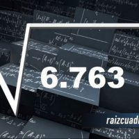 Resultado de la raíz de 6763
