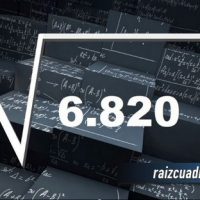 ¿Cuál es la raíz cuadrada de 6820?