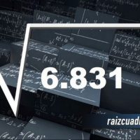 Resultado de la raíz de 6831