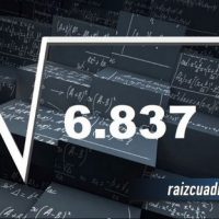 ¿Qué resultado obtenemos al resolver la raíz cuadrada de 6837?