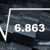 Resultado de la raíz cuadrada de 6863